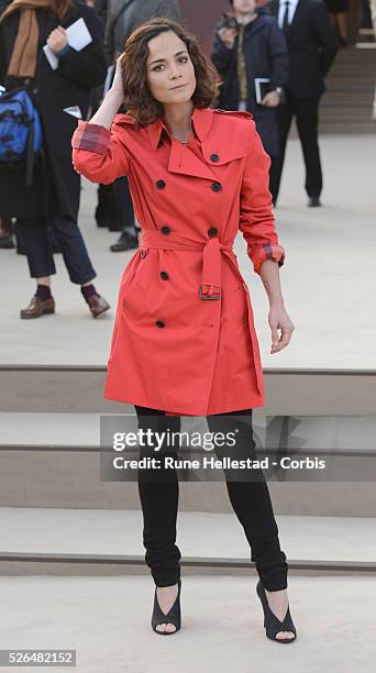 Alicia Braga attends Burberry Prorsum's Autumn/ Winter 2013 fashion show at London Fashion Week.