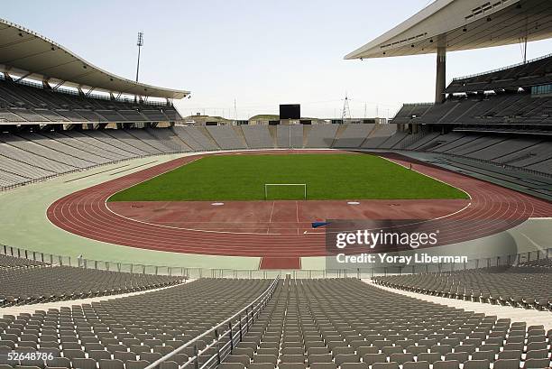 The newly constructed Ataturk Olympic Stadium is pictured on April 19, 2005 in Istanbul, Turkey. The stadium will play host to the 2005 UEFA...