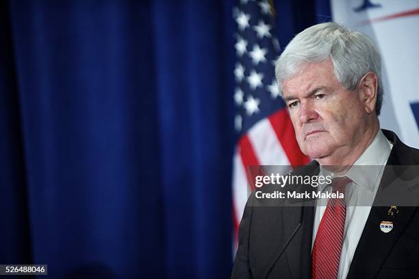 Jan. 16, 2012 - Myrtle Beach, SC, USA - NEWT GINGRICH holds a town hall meeting at Rioz Brazilian Steakhouse. A presidential debate will be held...