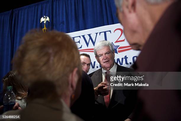 Jan. 16, 2012 - Myrtle Beach, SC, USA - Republican Presidential candidate NEWT GINGRICH holds a town hall meeting at Rioz Brazilian Steakhouse. A...