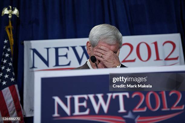 Jan. 16, 2012 - Myrtle Beach, SC, USA - Republican Presidential candidate NEWT GINGRICH holds a town hall meeting at Rioz Brazilian Steakhouse. A...