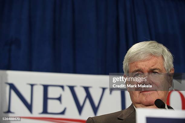 Jan. 16, 2012 - Myrtle Beach, SC, USA - NEWT GINGRICH holds a town hall meeting at Rioz Brazilian Steakhouse. A presidential debate will be held...