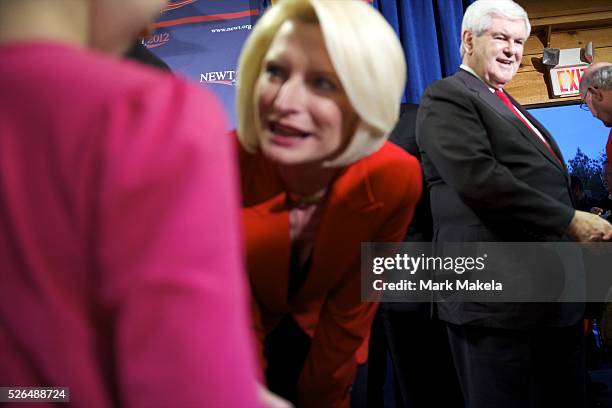 Jan. 18, 2012 - Easley, SC, USA - Republican Presidential candidate NEWT GINGRICH held a town hall meeting at Mutt's Restaurant. The South Carolina...