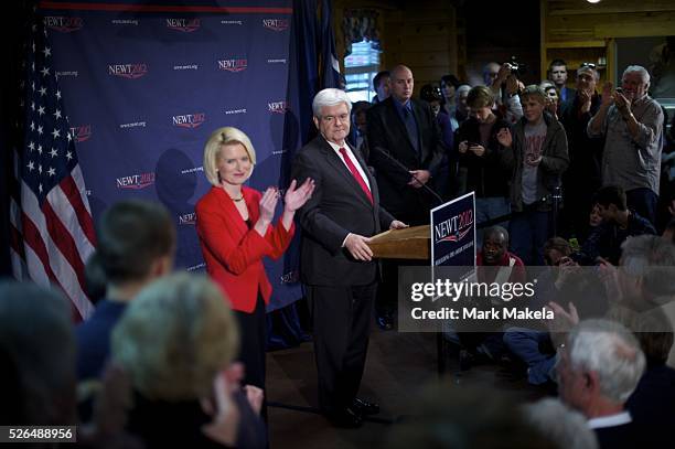 Jan. 18, 2012 - Easley, SC, USA - Republican Presidential candidate NEWT GINGRICH held a town hall meeting at Mutt's Restaurant. The South Carolina...