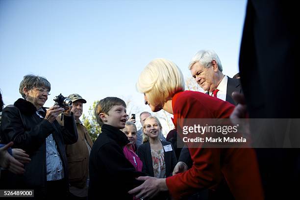 Jan. 18, 2012 - Easley, SC, USA - Children await the chance to meet Republican Presidential candidate NEWT GINGRICH and wife CALLISTA who held a town...