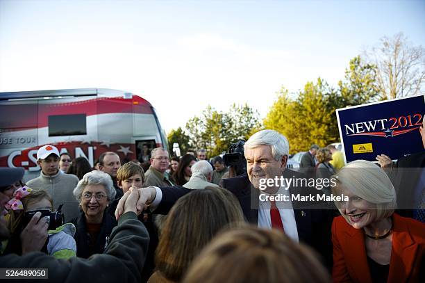 Jan. 18, 2012 - Easley, SC, USA - Republican Presidential candidate NEWT GINGRICH held a town hall meeting at Mutt's Restaurant. The South Carolina...