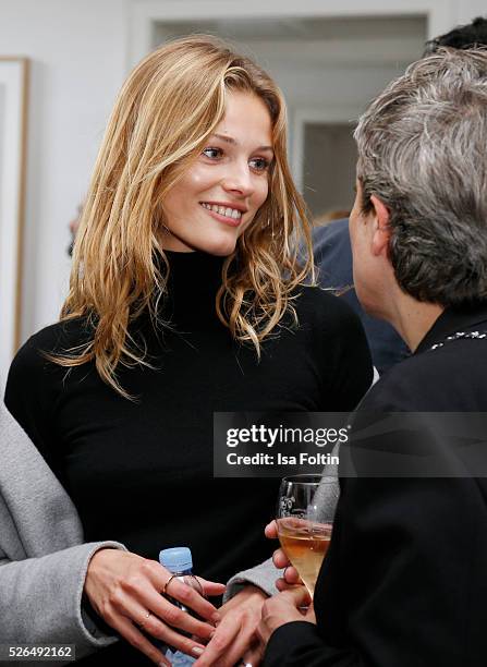 Model Edita Vilkeviciute at 'Der Berliner Fotografie Salon Edition 1' on April 29, 2016 in Berlin, Germany.