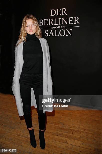 Model Edita Vilkeviciute at 'Der Berliner Fotografie Salon Edition 1' on April 29, 2016 in Berlin, Germany.