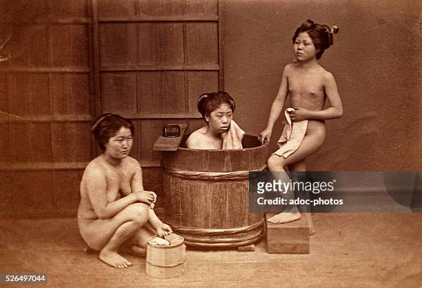Women at the toilette ca. 1890.