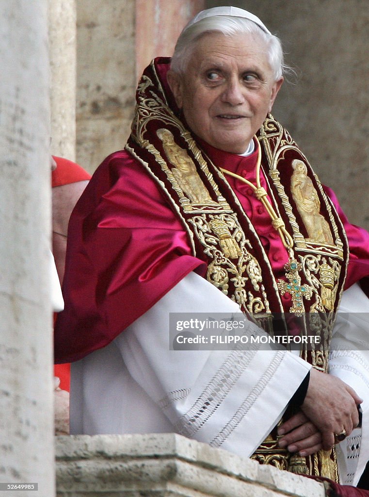 Pope Ratzinger Bless Germany's Joseph Ratzinger, the new Pope Benedict XVI, appears at the ...