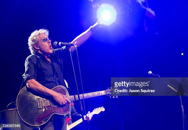 Musician Roger Daltrey of The Who performs at Sprint Center on April 29, 2016 in Kansas City, Missouri.
