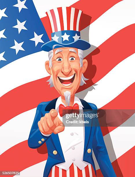 uncle sam wants you - uncle sam stock illustrations
