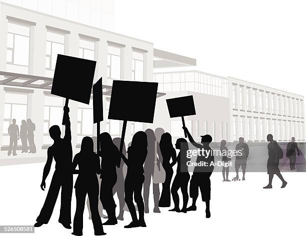 unrest - advocacy stock illustrations