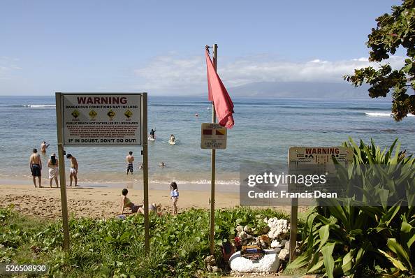 Beach warning Beach warning