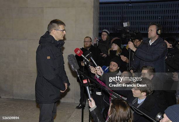 Copenhagen-Denamrk _Police hight light with press briding Terror attached in Copenhagen three two dead and four injured and one police shot on...