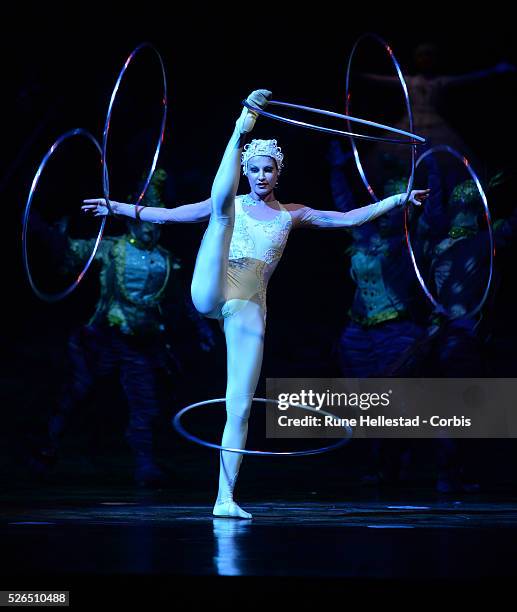 Cirque Du Soleil perform Alegria at O2 Arena.