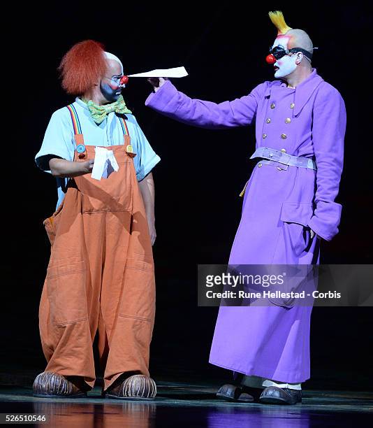 Cirque Du Soleil perform Alegria at O2 Arena.