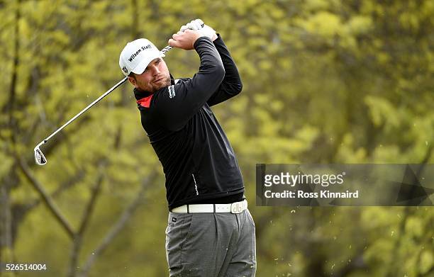 Jack Senior of England during the second round of Challenge de Madrid at the Real Club de Golf La Herreria on April 29, 2016 in Madrid, Spain