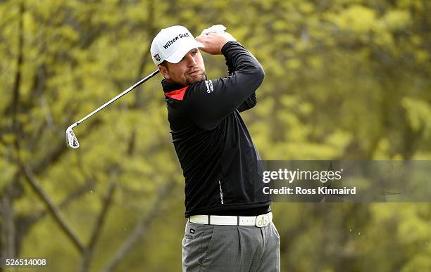 Jack Senior of England during the second round of Challenge de Madrid at the Real Club de Golf La Herreria on April 29, 2016 in Madrid, Spain