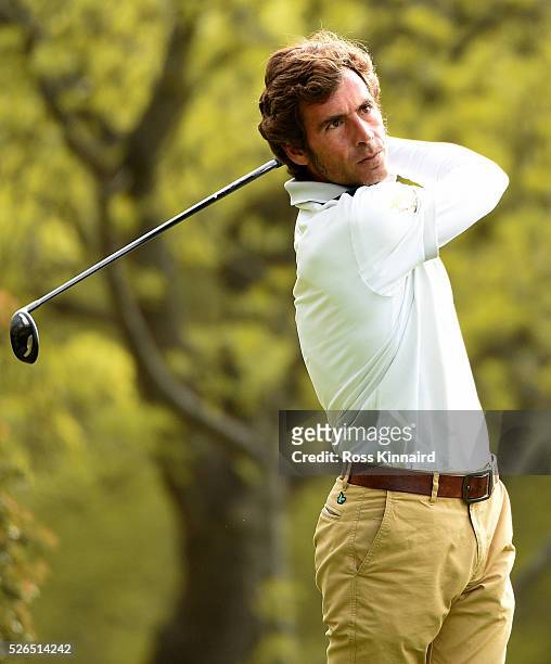 Gabriel Canizares of Spain during the second round of Challenge de Madrid at the Real Club de Golf La Herreria on April 29, 2016 in Madrid, Spain