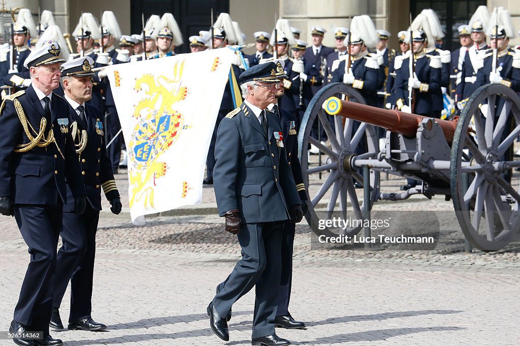 The Swedish Armed Forces Celebration - King Carl Gustaf of Sweden Celebrates His 70th Birthday