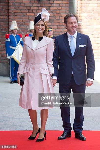 Princess Madeleine of Sweden, and husband Christopher O'Neill attend a Lunch at City Hall Stockholm, on the occasion of King Carl Gustaf of Sweden's...