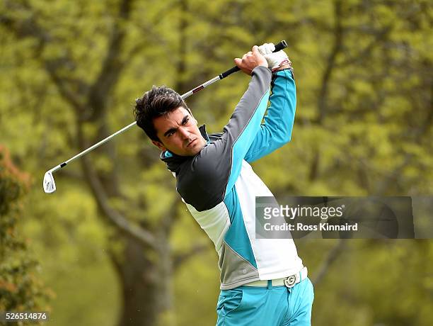 Gerard Piris Mateu of Spain during the second round of Challenge de Madrid at the Real Club de Golf La Herreria on April 29, 2016 in Madrid, Spain