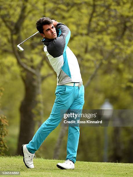 Gerard Piris Mateu of Spain during the second round of Challenge de Madrid at the Real Club de Golf La Herreria on April 29, 2016 in Madrid, Spain