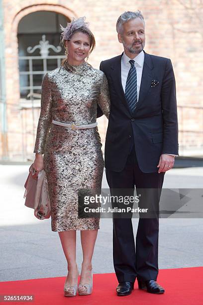 Princess Martha Louise of Norway, and husband Ari Behn attend a Lunch at City Hall Stockholm, on the occasion of King Carl Gustaf of Sweden's 70th...
