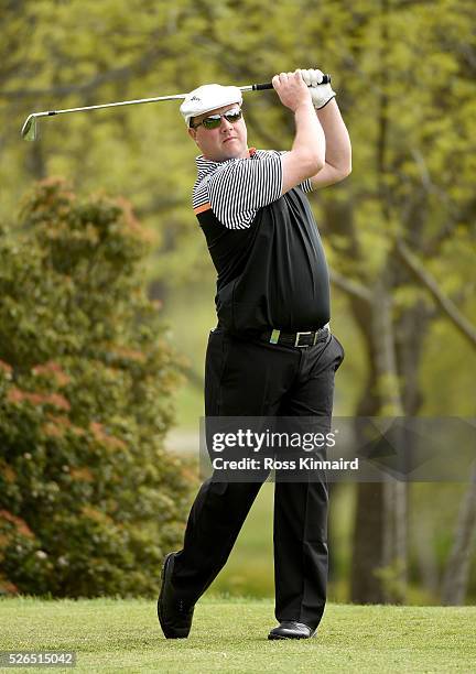 Chris Doak of Scotland during the second round of Challenge de Madrid at the Real Club de Golf La Herreria on April 29, 2016 in Madrid, Spain