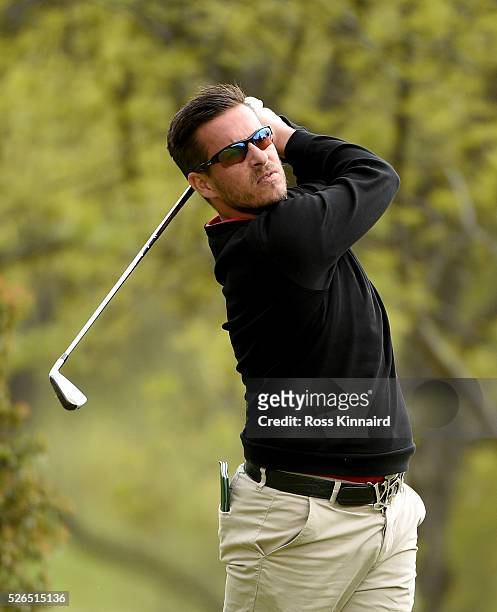 Jose-Filipe Lima of Portugal during the second round of Challenge de Madrid at the Real Club de Golf La Herreria on April 29, 2016 in Madrid, Spain