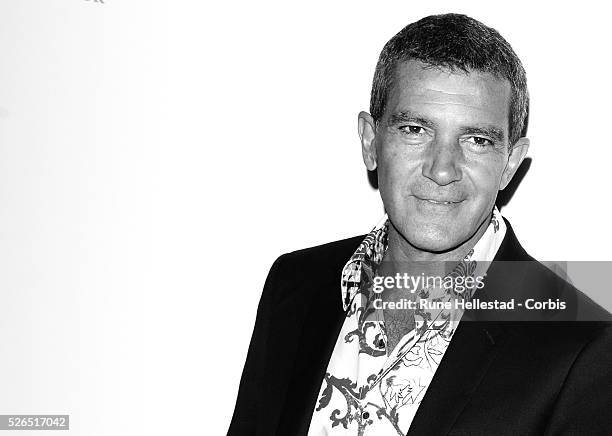 Antonio Banderas attends the premiere of Justin And The Knights Of Valour at the May Fair Hotel.