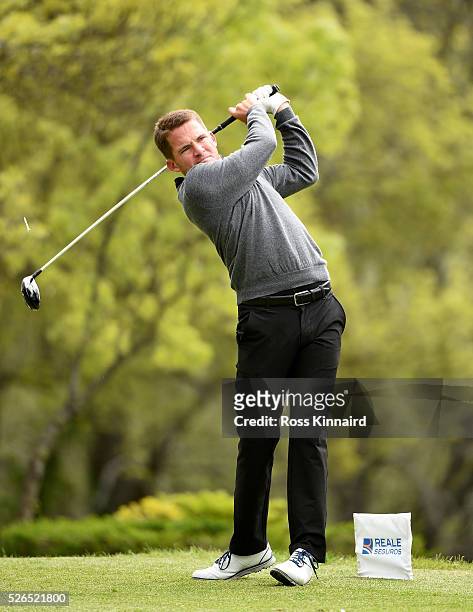 John Hahn of the United States during the second round of Challenge de Madrid at the Real Club de Golf La Herreria on April 29, 2016 in Madrid, Spain