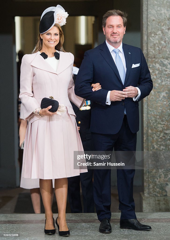 Te Deum Thanksgiving Service Arrivals - King Carl Gustaf of Sweden Celebrates His 70th Birthday