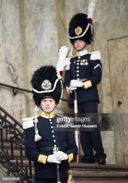 Atmosphere at the Royal Palace at the Te Deum Thanksgiving Service to celebrate the 70th birthday of King Carl Gustaf of Sweden on April 30, 2016 in...