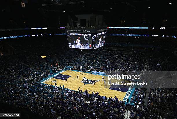 General view of the game between the Miami Heat and Charlotte Hornets during game six of the Eastern Conference Quarterfinals of the 2016 NBA...