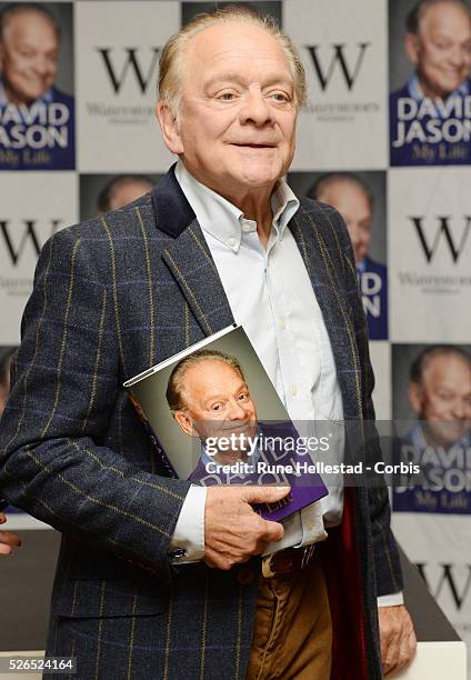 David Jason attends a book signing at Waterstone's, Piccadilly.