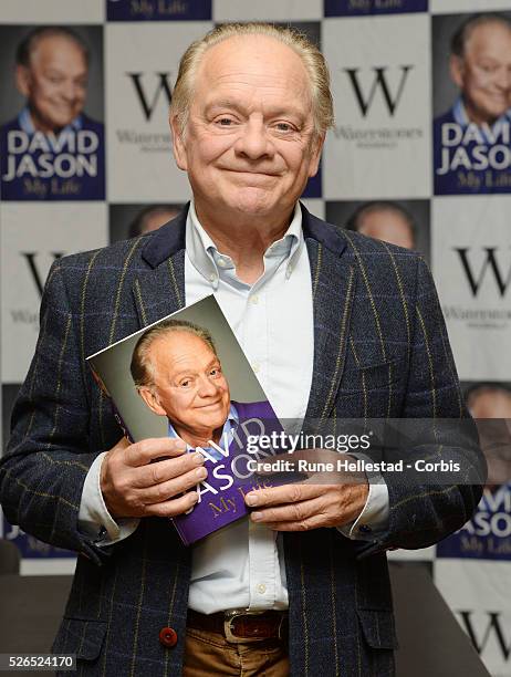 David Jason attends a book signing at Waterstone's, Piccadilly.