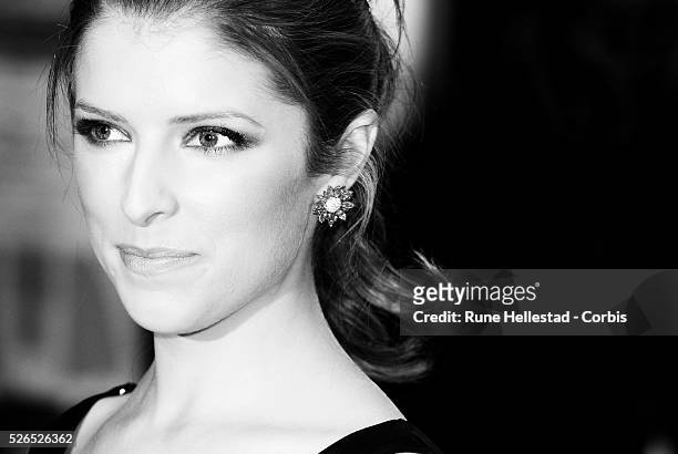 Anna Kendrick attends the London Film Festival premiere of "Drinking Buddies" at Odeon West End.