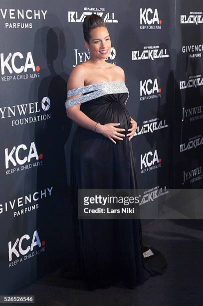 Alicia Keys attends the "Keep A Child Alive's 11th Annual Black Ball" at the Hammerstein Ballroom in New York City. �� LAN