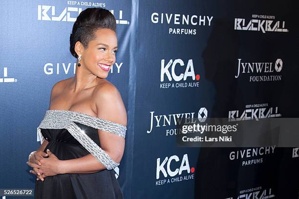 Alicia Keys attends the "Keep A Child Alive's 11th Annual Black Ball" at the Hammerstein Ballroom in New York City. �� LAN