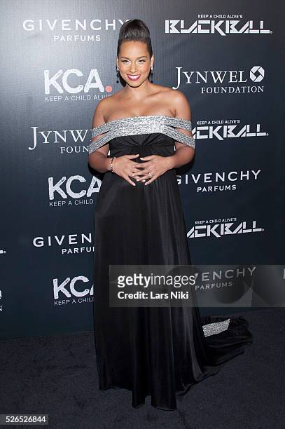 Alicia Keys attends the "Keep A Child Alive's 11th Annual Black Ball" at the Hammerstein Ballroom in New York City. �� LAN