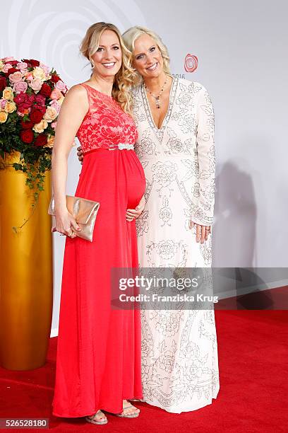 Angela Finger-Erben and Bettina von Schimmelmann attend the Rosenball 2016 on April 30 in Berlin, Germany.