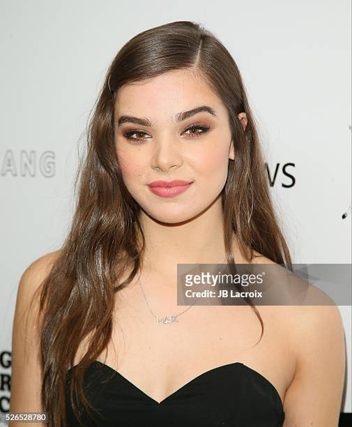 Hailee Steinfeld attends the first annual 'Girls To The Front' event benefiting Girls Rock Camp Foundation at Chateau Marmont on April 29, 2016 in...