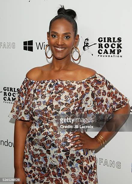 Ethiopia Habtemariam attends the first annual 'Girls To The Front' event benefiting Girls Rock Camp Foundation at Chateau Marmont on April 29, 2016...