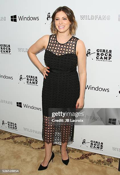 Rachel Bloom attends the first annual 'Girls To The Front' event benefiting Girls Rock Camp Foundation at Chateau Marmont on April 29, 2016 in Los...