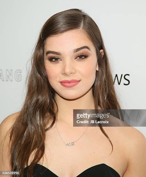 Hailee Steinfeld attends the first annual 'Girls To The Front' event benefiting Girls Rock Camp Foundation at Chateau Marmont on April 29, 2016 in...