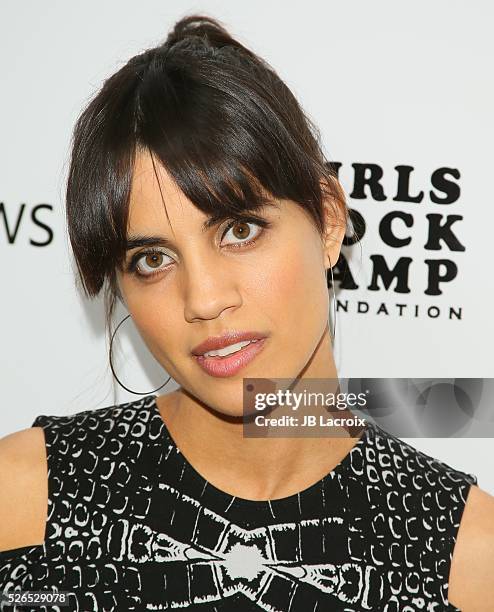 Natalie Morales attends the first annual 'Girls To The Front' event benefiting Girls Rock Camp Foundation at Chateau Marmont on April 29, 2016 in Los...