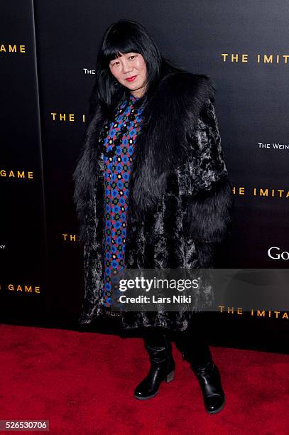 Anna Sui attends "The Imitation Game" premiere at the Ziegfeld Theatre in New York City. �� LAN