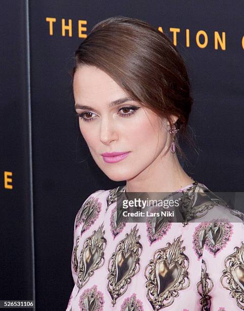 Keira Knightley attends "The Imitation Game" premiere at the Ziegfeld Theatre in New York City. �� LAN